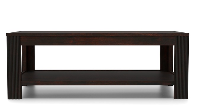 Stripto Coffee Table With Shelves(Mahogany)